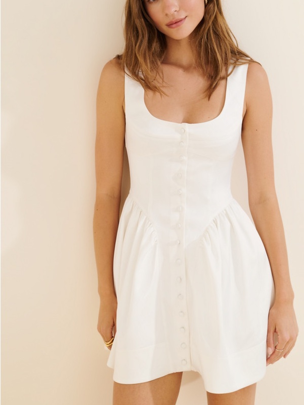 Hansen & Gretel Nora button front mini dress size Small